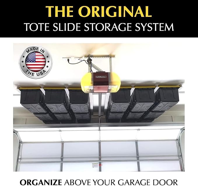 E-Z Garage Storage Tote Slide PRO – Made in USA | Heavy-Duty Alloy Steel - Image 2
