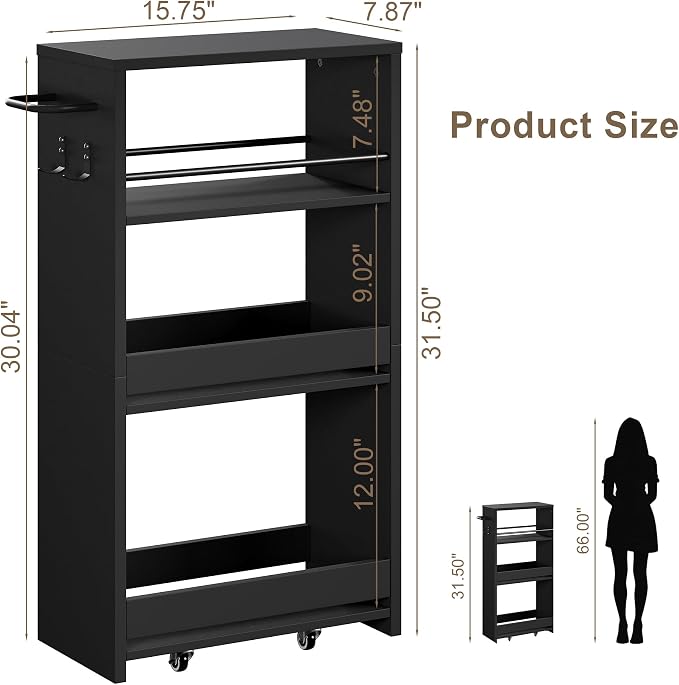 ChooChoo 4-Tier Slim Storage Cart - Image 7