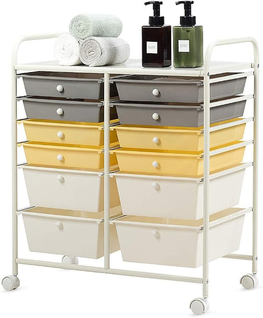 Giantex 12 Drawer Rolling Storage Cart Tools Scrapbook Paper Office School by Giantex
