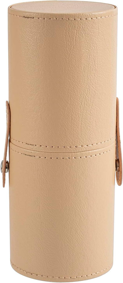Portable Makeup Brush Holder, Waterproof PU Leather Travel Makeup Brush Case by RSRSLEII