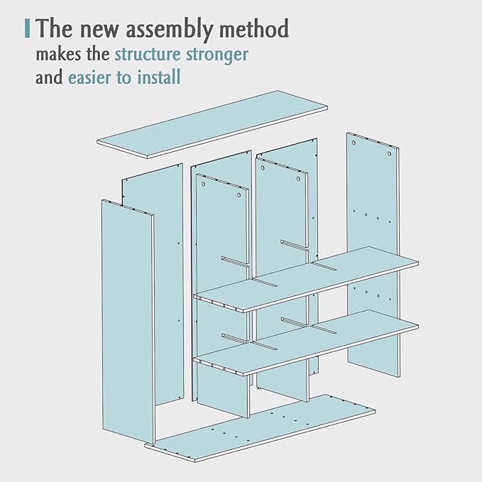 9-Cube Storage Shelf Bookcase - Image 5