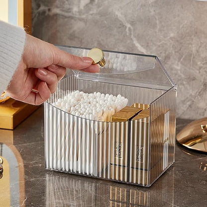 2-Grid Cotton Swab Ball Qtip Holder Dispenser by WIWIUXY