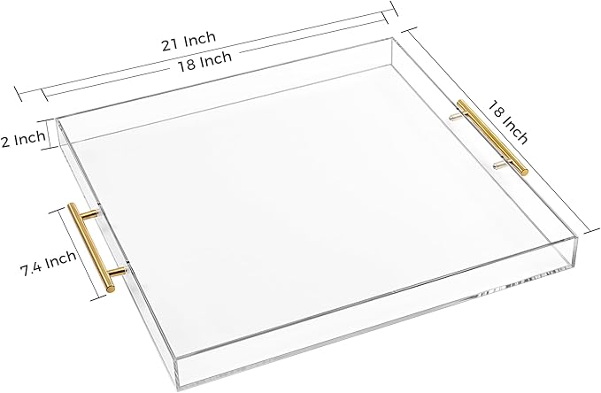 Extra Large Clear Acrylic Serving Tray - Image 3
