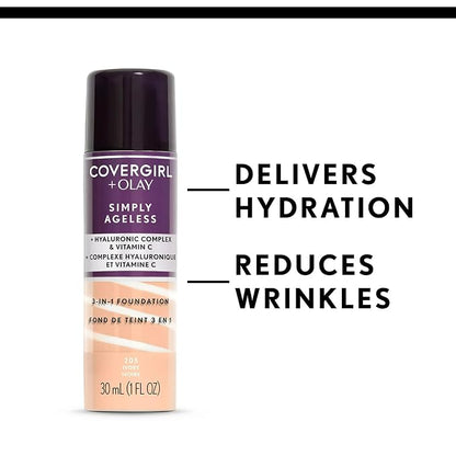 COVERGIRL+Olay Simply Ageless 3-in-1 Liquid Foundation Classic Ivory, 1 Ounce - Image 6