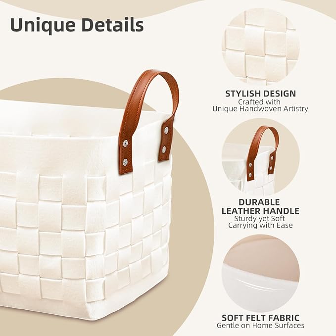 BOLDMONEKY Blankets Basket 16.5 " x13 " x13 ", Large Rectangular Laundry Hamper - Image 2