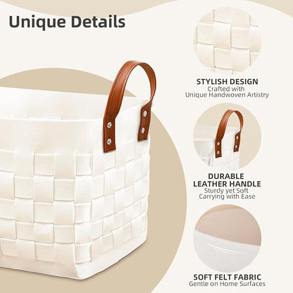 BOLDMONEKY Blankets Basket 16.5 " x13 " x13 ", Large Rectangular Laundry Hamper - Image 2