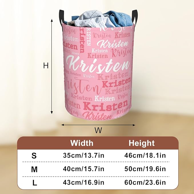 Custom Name Laundry Hamper, Personalized Laundry Baskets - Image 3