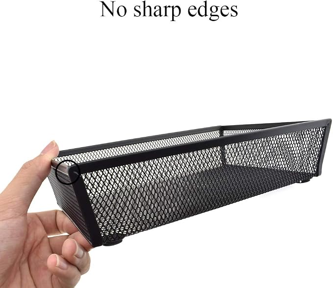 HAHIYO Stackable Mesh Tray Cup 9 x 6 x 2 inches Sturdy Container - Image 6