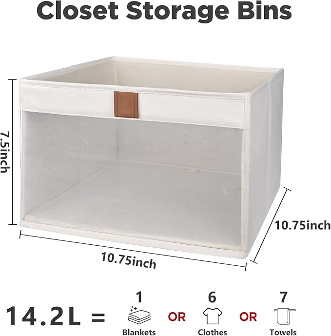 Linen Closet Organizers and Storage, Closet Storage Bins Basket Organizer - Image 7