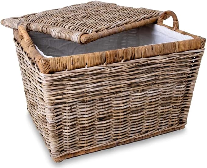 The Basket Lady Lift-Off Lid Wicker Storage Basket, 24.5 in L x 18 in W x 17.5 - Image 2