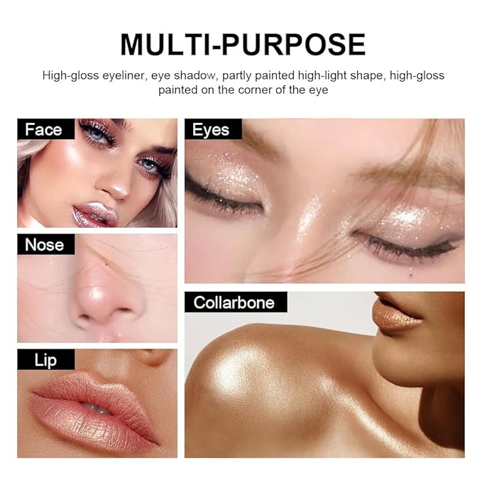 Silver Gray Eyeshadow Stick Makeup, Cream Shimmer Eye Shadow Pencil, - Image 3