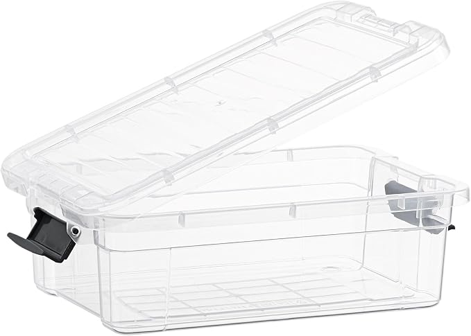 Superio Storage Bins with Lids- 6 Pack, 2.3 Qt Clear Boxes - Image 5