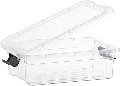 Superio Storage Bins with Lids- 6 Pack, 2.3 Qt Clear Boxes - Image 5