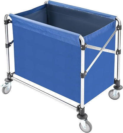 Commercial Laundry Cart with Wheels, Folding Laundry Hamper Cart, Heavy Duty by Eapmic
