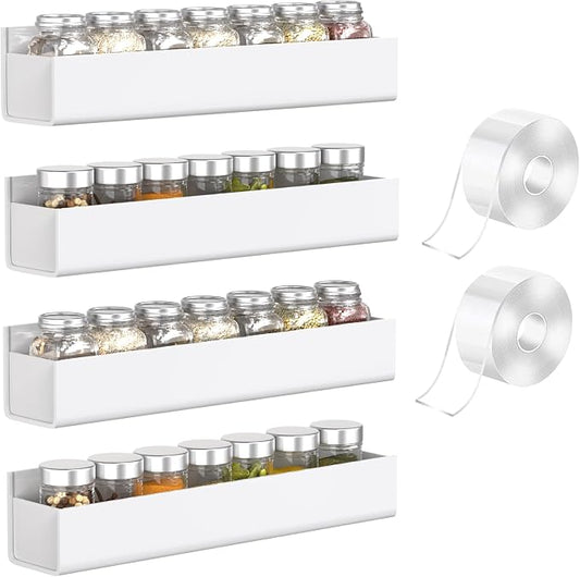 PMMASTO Adhesive Acrylic Spice Rack Organizer by PMMASTO