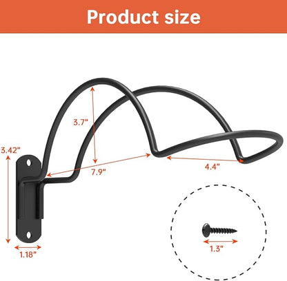 4 PCS Wall Mounted Helmet Rack Roma Helmet Holder Hook Multifunctionnal Metal - Image 5