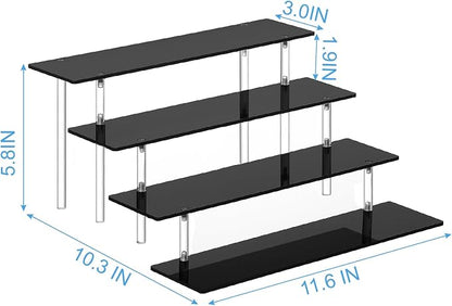 4 Tier Perfume Organizer Stand, Acrylic Risers Display Stands, Display Risers - Image 6