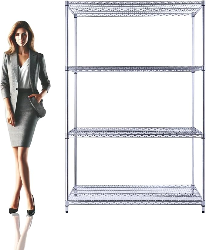 NSF Commercial 4-Tier Wire Shelving by UtilityBasics