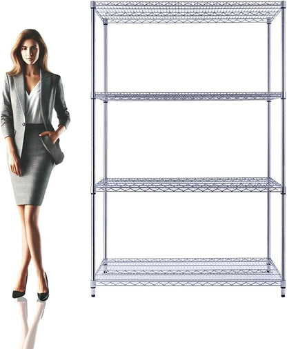 NSF Commercial 4-Tier Wire Shelving by UtilityBasics