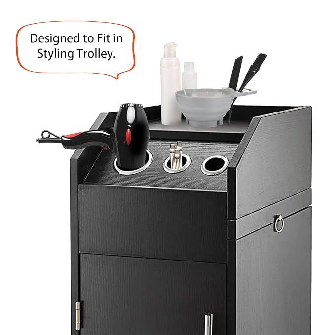 Hair Styling Station with Dryer, Curling Iron, Comb Holder and Tube Organizer - Image 5