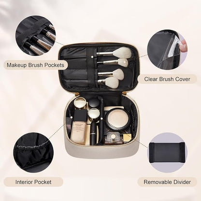 Cosmetic Bag, ROWNYEON Makeup Bag, Portable Makeup Train Case, Travel Toiletry - Image 5
