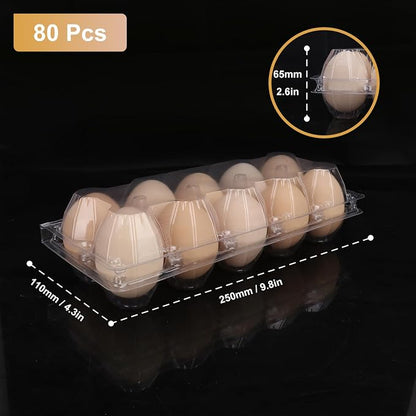 80 Pack Bulk Egg Cartons, Egg Tray Carton Holder - Image 2