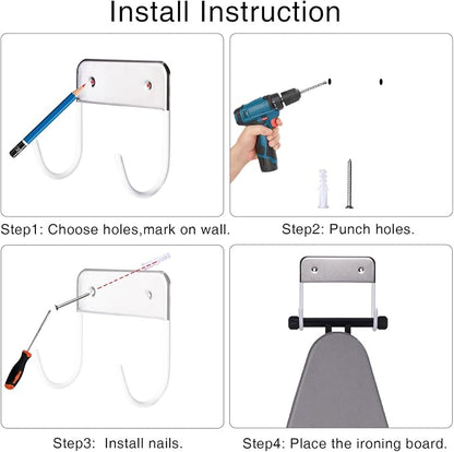 Ironing Board Hanger Wall Mount, Ironing Board Holder - Image 6