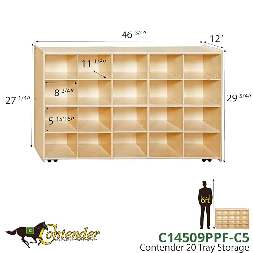 Contender C14509PPF-C5 Mobile 20 Tray Storage - Image 3