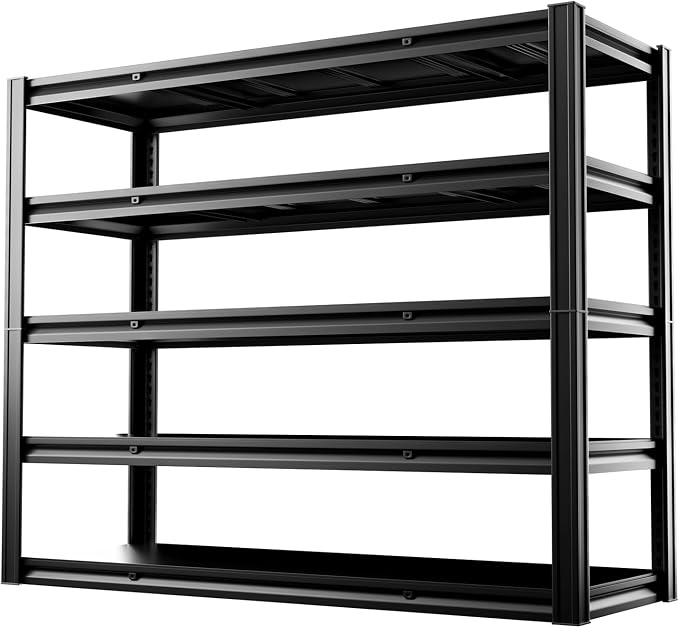 5-Tier 60" W x 20" D x 72" H Garage Shelving Metal Storage Rack 3000LBS Garage by cynnda