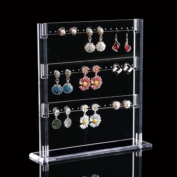 Coward Acrylic Earring Holder Stand, Tabletop Earring Jewelry Easel Display - Image 3