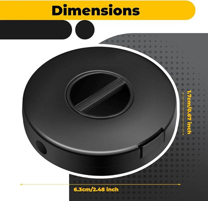 9 Pcs Charging Cord Organizer Black Portable Charger Cord Holder Round Storage - Image 2
