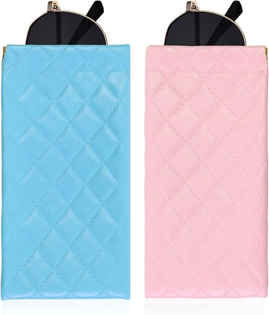 Double Eyeglass Case Soft Dual Glasses Case by FLYINGMAGE