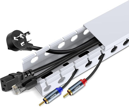 Updated White Cable Raceway Kit, 155（10x15.5） inch Open Slot Wire Covers - Image 7