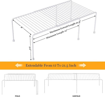 Expandable Cabinet Storage Organizer Shelf, Freezer Shelf Kitchen Cabinet - Image 5