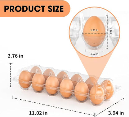EVANCENT Egg Cartons Cheap Bulk 48 Pack, 1 Dozen Plastic Egg Carton - Image 2