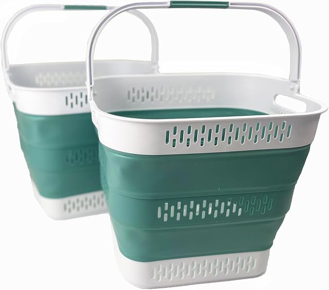 SAMMART 40L Collapsible Plastic Laundry Basket by SAMMART