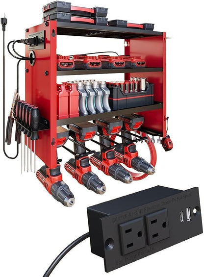 4 Layers Power Tool Organizer Wall Mount by DIOOSN