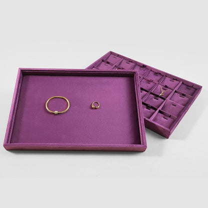 Velvet Stackable Jewelry Display Flat Tray - Image 5