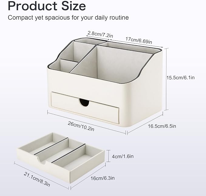 KINGFOM Desk Organizer with Drawer, Desk Organizer and Accessories 5 - Image 2