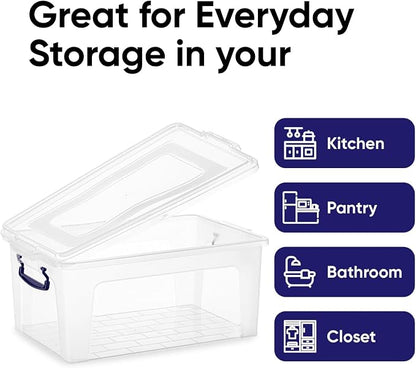 Superio Storage Bins with Lids- Clear Boxes - Image 4