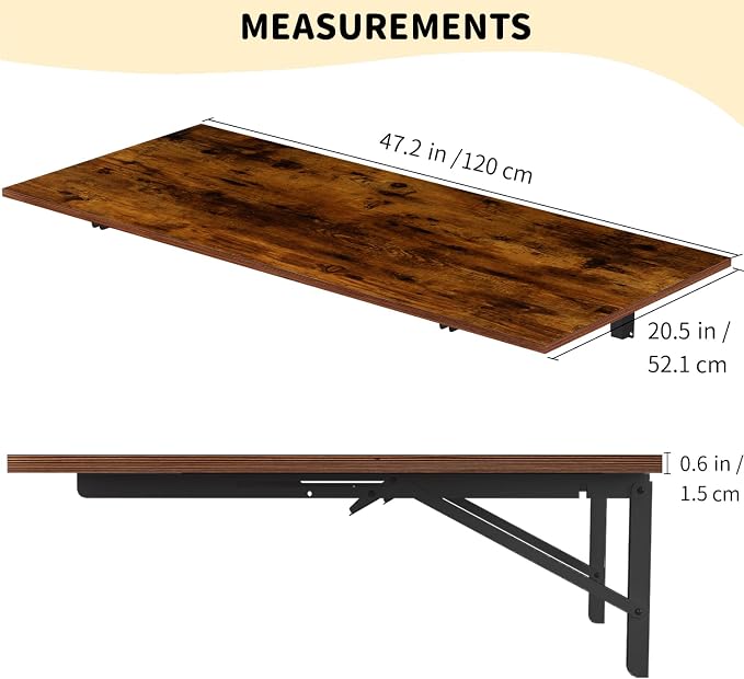 GOYLSER Wall Mounted Folding Table - Image 3