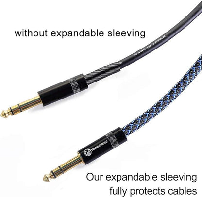 25ft - 3/4 inch PET Expandable Braided Sleeving – BlackBlue – Alex Tech Braided - Image 2