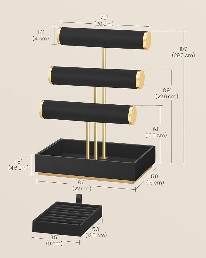 SONGMICS Bracelet Holder Stand, Jewelry Display Stand, Jewelry Organizer - Image 5