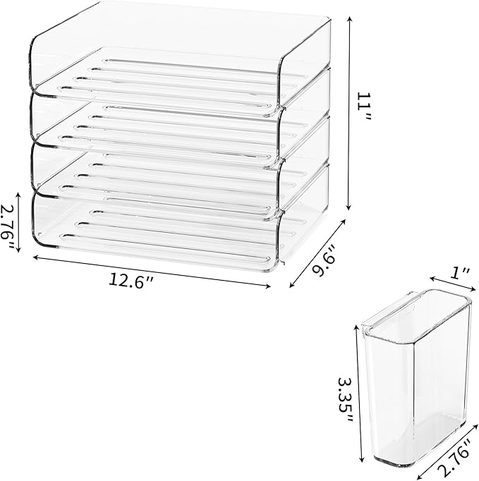 4-Tier Stackable Paper Tray Organizer - Image 5