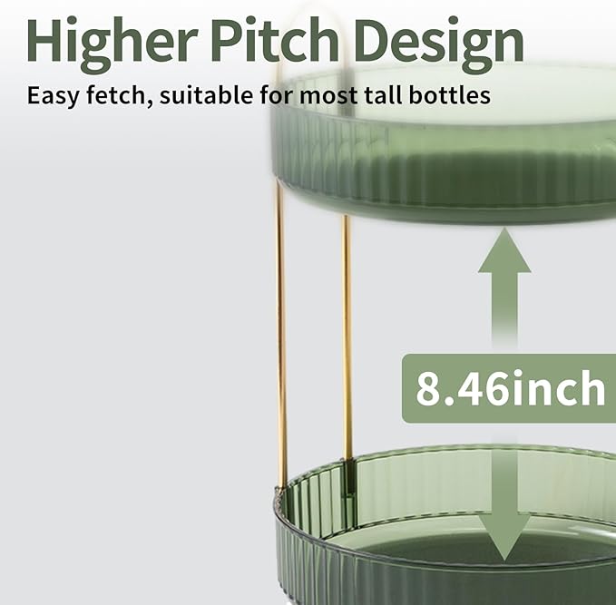360 Rotating Perfume Organizer, 3 Tier Large Capacity Make Up Organizers and - Image 6