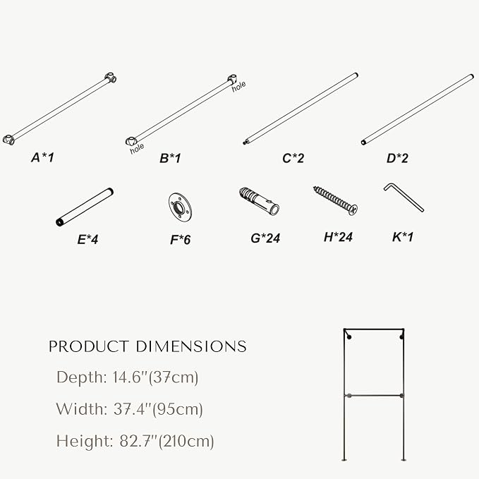 Industrial Pipe Clothing Rack, Heavy Duty Wall Mounted Clothes Rack, Retail - Image 6