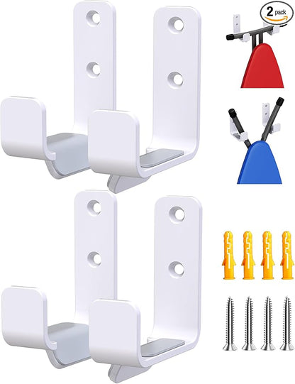 2PCS Ironing Board Holder Wall Mount White, Stainless Steel Ironing Board Hanger by MUSVOH