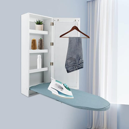 Wall Mounted Ironing Board Cabinet, Foldable Hanging Ironing Board by HYYKJ-US