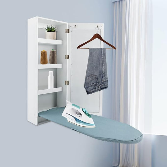 Wall Mounted Ironing Board Cabinet, Foldable Hanging Ironing Board by HYYKJ-US
