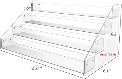 WUIVIUT Spice Rack Organizer For Cabinet, 1 4/5 in/Tier Acrylic Tiered Spice - Image 2